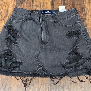 Black jean skirt